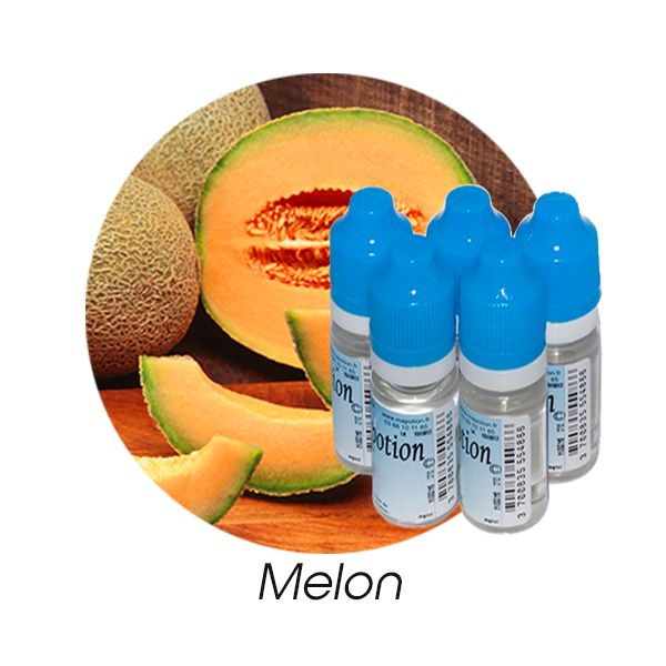 Lot de 5 E-Liquide Fruit Melon, Eliquide Français Ma Potion, recharge liquide cigarette électronique. Sans nicotine ni tabac