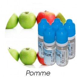 Lot de 5 E-Liquide Fruit Pomme, Eliquide Français Ma Potion, recharge liquide cigarette électronique. Sans nicotine ni tabac