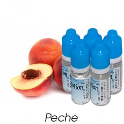 Lot de 5 E-Liquide Fruit Pêche, Eliquide Français Ma Potion, recharge liquide cigarette électronique. Sans nicotine ni tabac