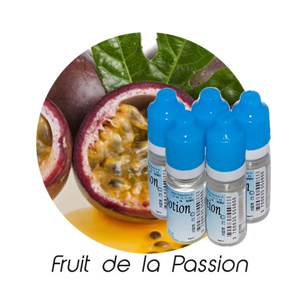 Lot de 5 E-Liquide Fruits de la Passion, Eliquide Français Ma Potion, recharge cigarette électronique. Sans nicotine ni tabac