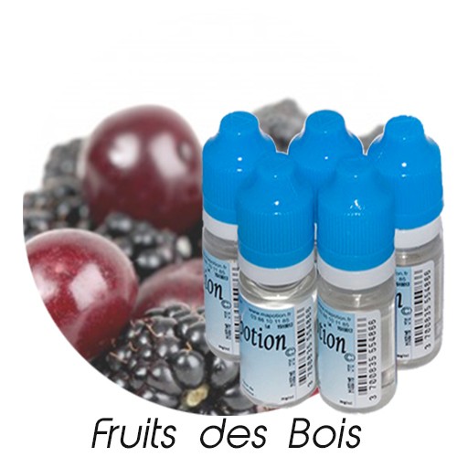 Lot de 5 E-Liquide Fruits des Bois, Eliquide Français Ma Potion, recharge liquide cigarette électronique. Sans nicotine ni tabac