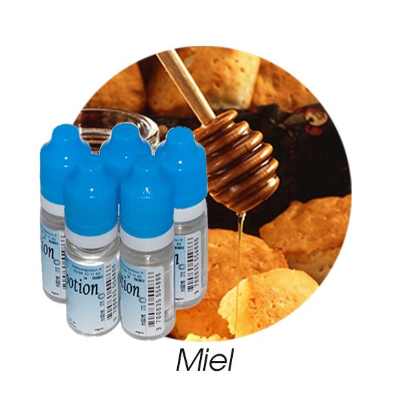 Lot de 5 E-Liquide Miel, Eliquide Français Ma Potion, recharge liquide cigarette électronique. Sans nicotine ni tabac