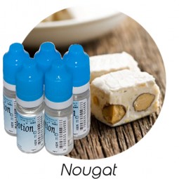 Lot de 5 E-Liquide Nougat, Eliquide Français Ma Potion, recharge liquide cigarette électronique. Sans nicotine ni tabac