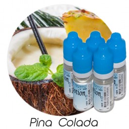 Lot de 5 E-Liquide Pina colada Eliquide Français Ma Potion, recharge liquide cigarette électronique. Sans nicotine ni tabac