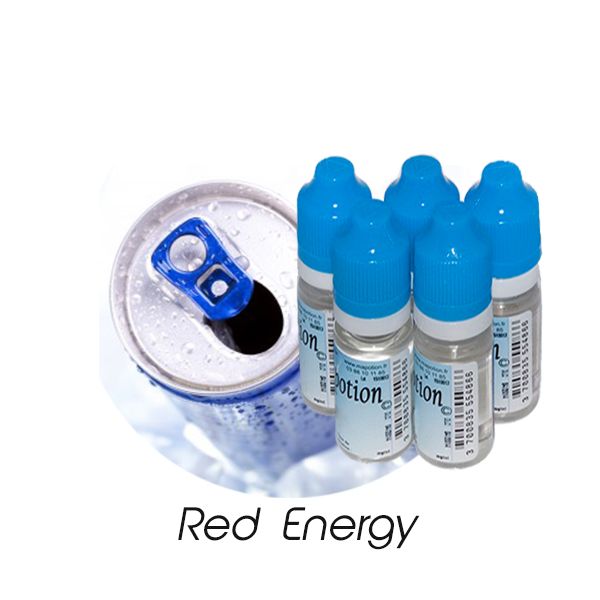 Lot de 5 E-Liquide Red Energy, Eliquide Français Ma Potion, recharge liquide cigarette électronique. Sans nicotine ni tabac