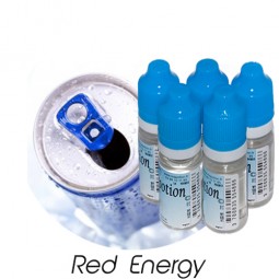 Lot de 5 E-Liquide Red Energy, Eliquide Français Ma Potion, recharge liquide cigarette électronique. Sans nicotine ni tabac