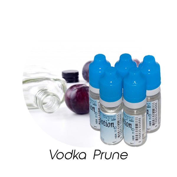Lot de 5 E-Liquide Vodka Prune, Eliquide Français Ma Potion, recharge liquide cigarette électronique. Sans nicotine ni tabac