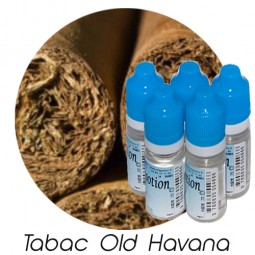 Lot de 5 E-Liquide TABAC Old Havana, Eliquide Français Ma Potion, recharge cigarette électronique. Sans nicotine ni tabac