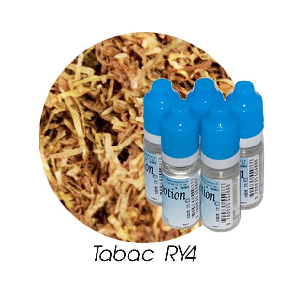 Lot de 5 E-Liquide TABAC RY4, Eliquide Français Ma Potion, recharge liquide cigarette électronique. Sans nicotine ni tabac
