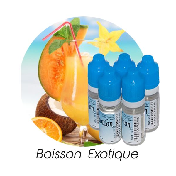 Lot de 5 E-Liquide Boisson exotique, Eliquide Français Ma Potion, recharge cigarette électronique. Sans nicotine ni tabac