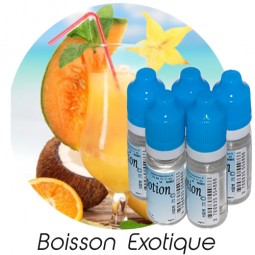 Lot de 5 E-Liquide Boisson exotique, Eliquide Français Ma Potion, recharge cigarette électronique. Sans nicotine ni tabac