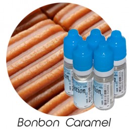 Lot de 5 E-Liquide Bonbon Caramel, Eliquide Français Ma Potion, recharge liquide cigarette électronique. Sans nicotine ni tabac