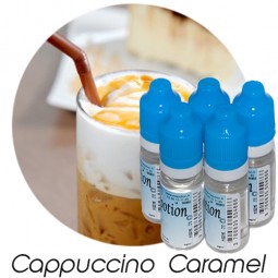 Lot de 5 E-Liquide Cappuccino Caramel, Eliquide Français Ma Potion, recharge liquide cigarette électronique- Sans nicotine ni