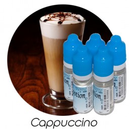 Lot de 5 E-Liquide Cappuccino, Eliquide Français Ma Potion, recharge liquide cigarette électronique. Sans nicotine ni tabac