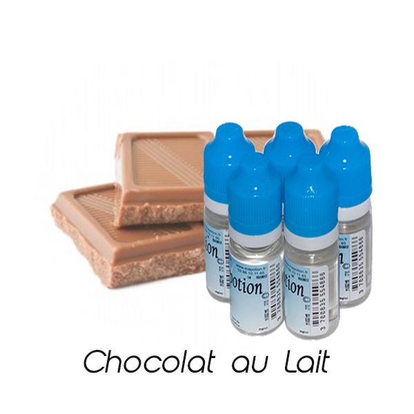 Lot de 5 E-Liquide Chocolat au Lait, Eliquide Français Ma Potion, recharge cigarette électronique. Sans nicotine ni tabac