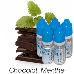 Lot de 5 E-Liquide Chocolat Menthe, Eliquide Français Ma Potion, recharge liquide cigarette électronique. Sans nicotine ni tabac