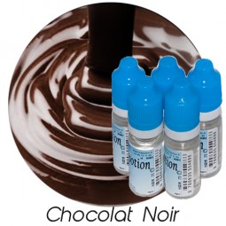 Lot de 5 E-Liquide Chocolat Noir, Eliquide Français Ma Potion, recharge liquide cigarette électronique. Sans nicotine ni tabac