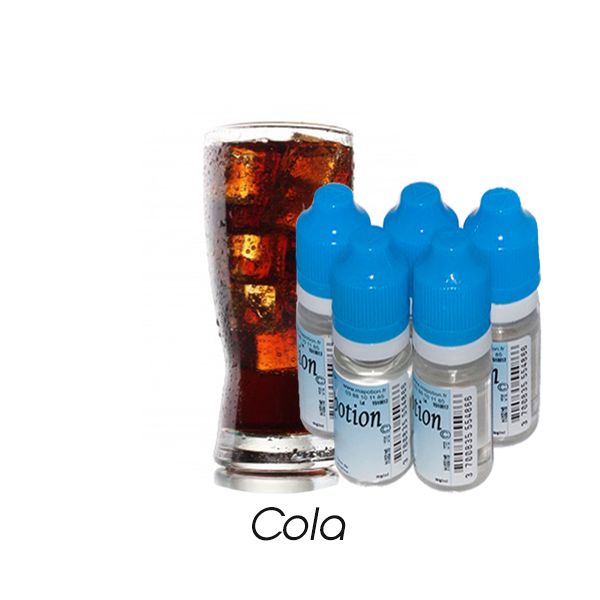 Lot de 5 E-Liquide Cola, Eliquide Français Ma Potion, recharge liquide cigarette électronique. Sans nicotine ni tabac