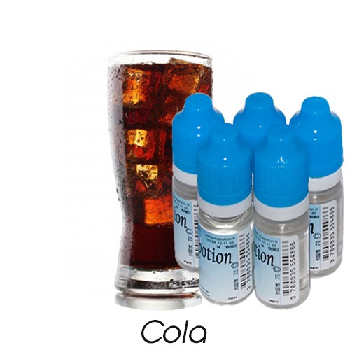 Lot de 5 E-Liquide Cola, Eliquide Français Ma Potion, recharge liquide cigarette électronique. Sans nicotine ni tabac