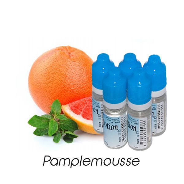 Lot de 5 E-Liquide Pamplemousse, Eliquide Français Ma Potion, recharge liquide cigarette électronique. Sans nicotine ni tabac