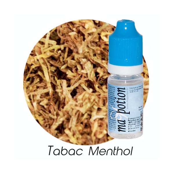 E-Liquide TABAC Menthol, Eliquide Français, recharge liquide pour cigarette électronique, Ecig