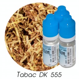 Lot de 3 E-Liquide TABAC DK 555, Eliquide Français Ma Potion, recharge cigarette électronique. Sans nicotine ni tabac