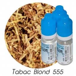 Lot de 3 E-Liquide TABAC Blond 555, Eliquide Français Ma Potion, recharge cigarette électronique. Sans nicotine ni tabac