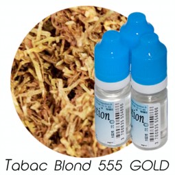 Lot de 3 E-Liquide TABAC BLOND 555 GOLD, Eliquide Français Ma Potion, recharge cigarette électronique. Sans nicotine ni tabac