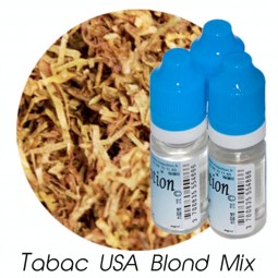 Lot de 3 E-Liquide TABAC USA BLOND MIX, Eliquide Français Ma Potion, recharge cigarette électronique. Sans nicotine ni tabac
