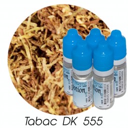 Lot de 5 E-Liquide TABAC DK 555, Eliquide Français Ma Potion, recharge cigarette électronique. Sans nicotine ni tabac