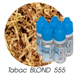 Lot de 5 E-Liquide TABAC Blond 555, Eliquide Français Ma Potion, recharge cigarette électronique. Sans nicotine ni tabac