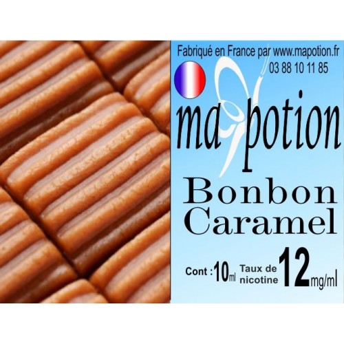 E-Liquide Saveur Bonbon Caramel, Eliquide Français, recharge liquide pour cigarette électronique, Ecig