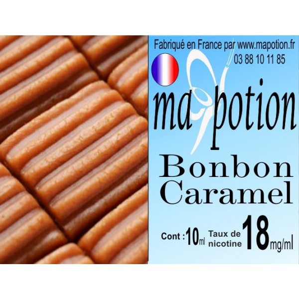 E-Liquide Saveur Bonbon Caramel, Eliquide Français, recharge liquide pour cigarette électronique, Ecig