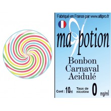 E-Liquide Saveur Bonbon Carnaval Acidulé, Eliquide Français, recharge liquide pour cigarette électronique, Ecig