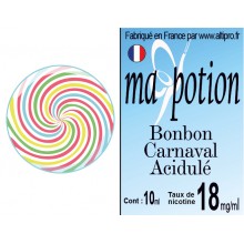 E-Liquide Saveur Bonbon Carnaval Acidulé, Eliquide Français, recharge liquide pour cigarette électronique, Ecig