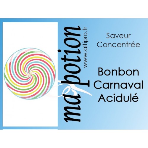 Saveur concentrée Bonbon Carnaval Acidulé pour fabriquer ses Eliquides maison, E-Liquides DIY Sans nicotine ni tabac