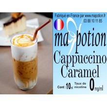 E-Liquide Saveur Cappuccino Caramel, Eliquide Français, recharge liquide pour cigarette électronique, Ecig