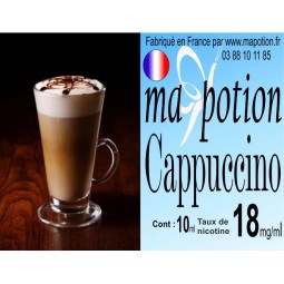 E-Liquide Saveur Cappuccino, Eliquide Français, recharge liquide pour cigarette électronique, Ecig