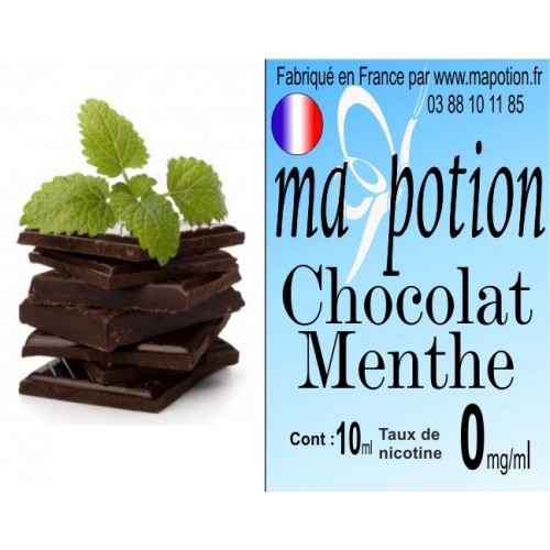 E-Liquide Saveur Chocolat Menthe, Eliquide Français, recharge liquide pour cigarette électronique, Ecig