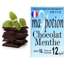 E-Liquide Saveur Chocolat Menthe, Eliquide Français, recharge liquide pour cigarette électronique, Ecig