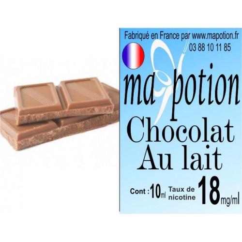 E-Liquide Saveur Chocolat au Lait, Eliquide Français, recharge liquide pour cigarette électronique, Ecig