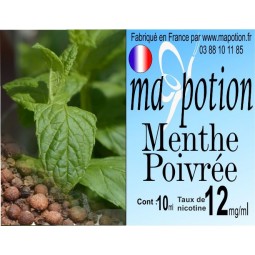 E-Liquide Saveur Menthe Poivrée, Eliquide Français, recharge liquide pour cigarette électronique, Ecig