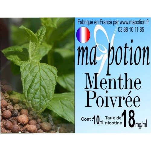 E-Liquide Saveur Menthe Poivrée, Eliquide Français, recharge liquide pour cigarette électronique, Ecig