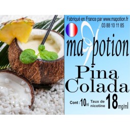 E-Liquide Saveur Pina colada, Eliquide Français, recharge liquide pour cigarette électronique, Ecig