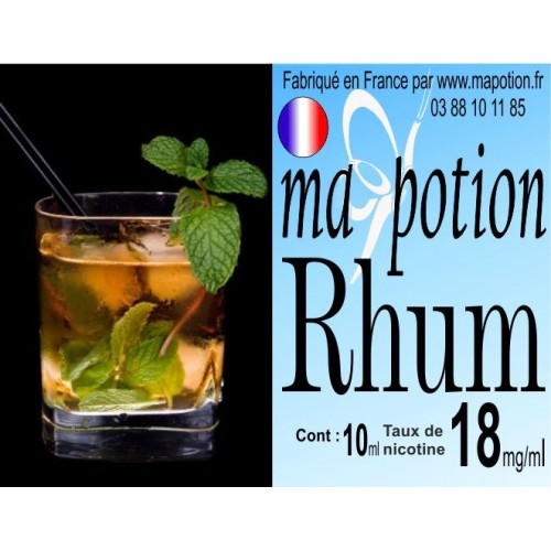 E-Liquide Saveur Rhum, Eliquide Français, recharge liquide pour cigarette électronique, Ecig