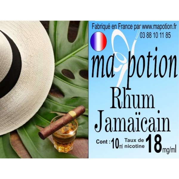 E-Liquide Saveur Rhum Jamaïcain, Eliquide Français, recharge liquide pour cigarette électronique, Ecig