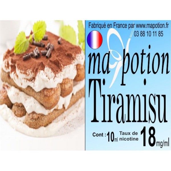 E-Liquide Saveur Tiramisu, Eliquide Français, recharge liquide pour cigarette électronique, Ecig