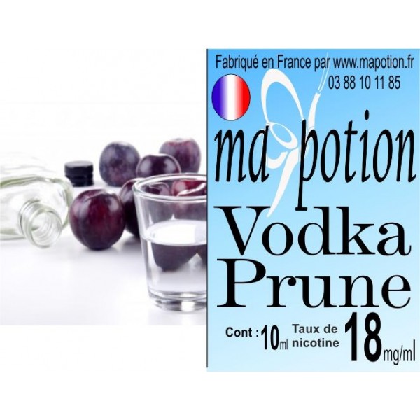 E-Liquide Saveur Vodka Prune, Eliquide Français, recharge liquide pour cigarette électronique, Ecig